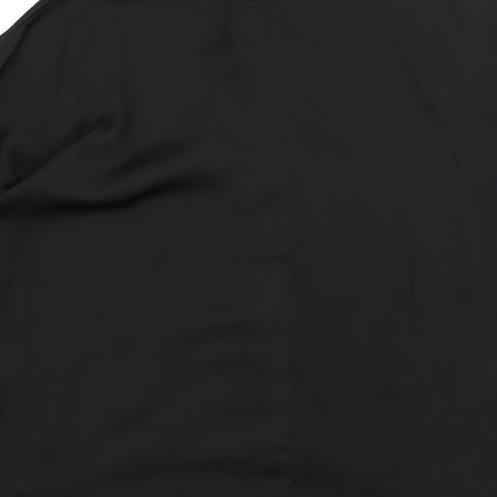 In the Style Womens Black Basic Button-Up Size 10