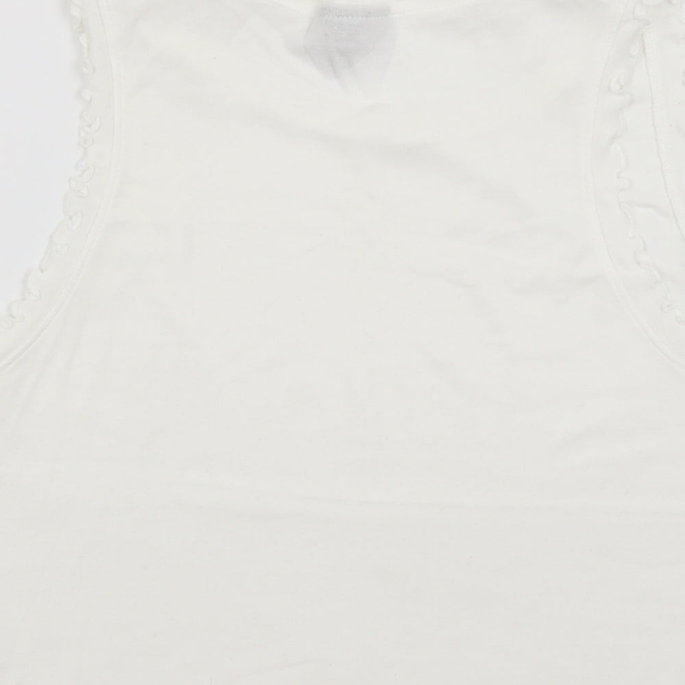 Topshop Womens White Cropped Tank Size 10