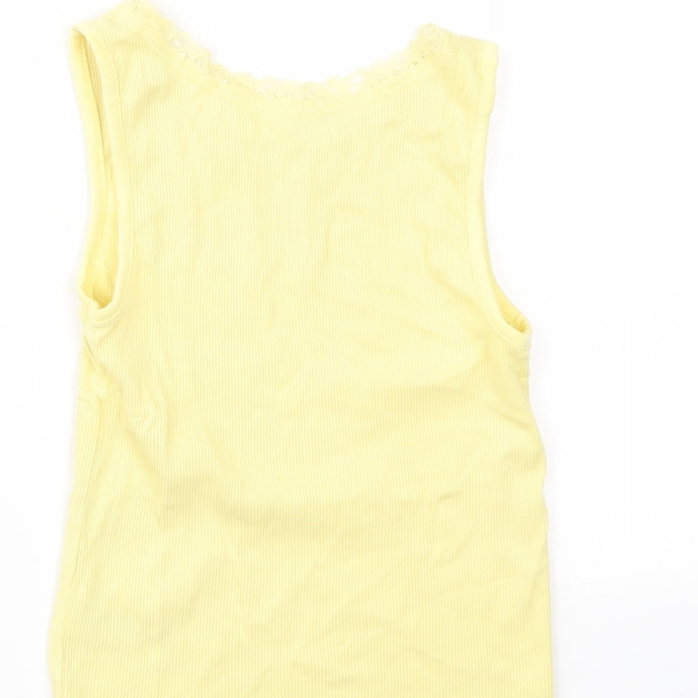 NUTMEG Girls Yellow Basic T-Shirt Size 4-5 Years