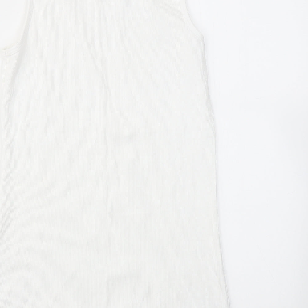 SOUTH Womens White Basic T-Shirt Size 14