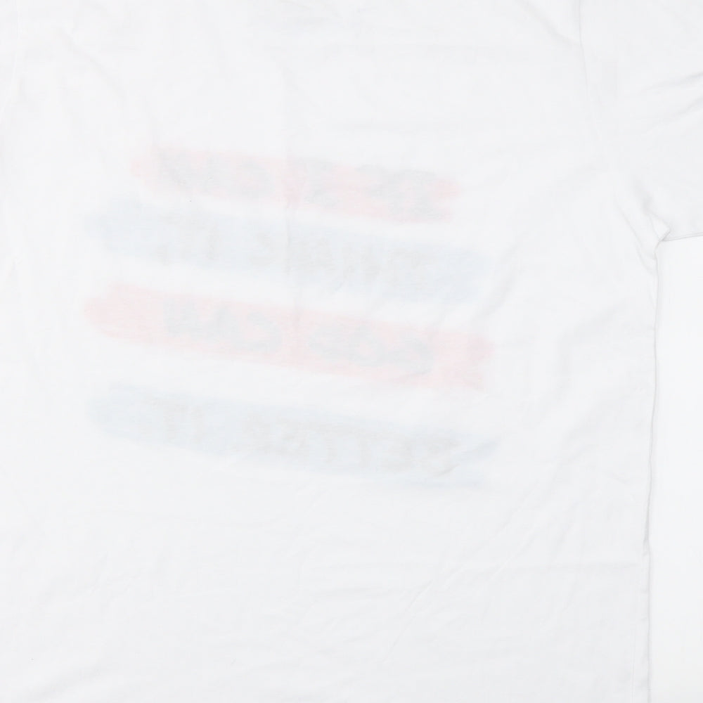 PREMIUM Mens Multicoloured Geometric T-Shirt Size L