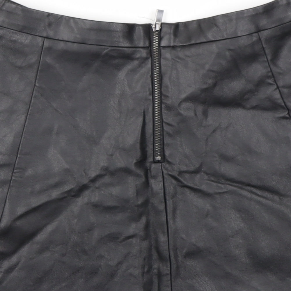 Oasis Womens Black Flare Skirt Size 10