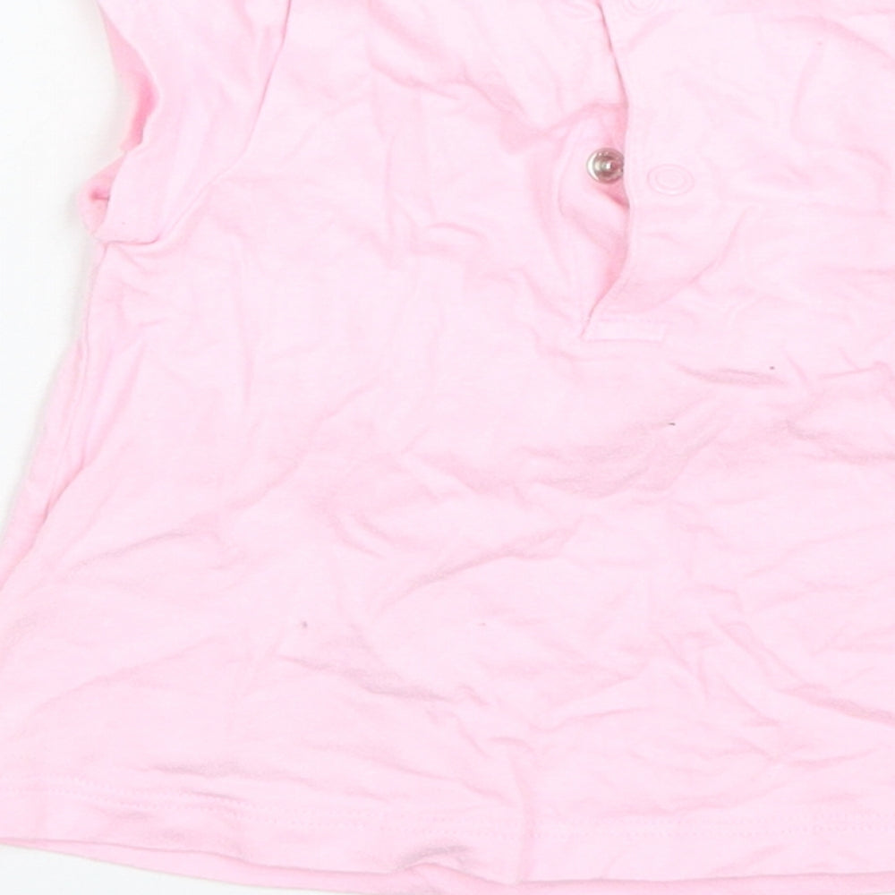Just One You Girls Pink Basic T-Shirt Size 9-12 Months