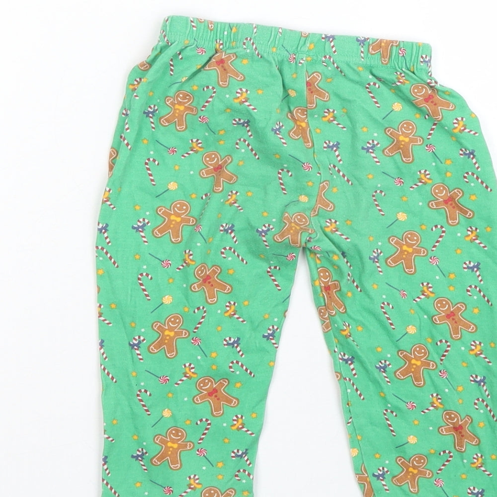 Preworn Boys Green Cami Pyjama Pants Size 18-24 Months - Christmas