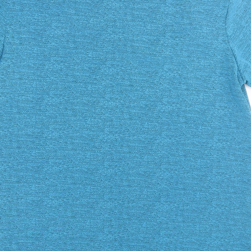 Exclusive Womens Blue Floral Basic T-Shirt Size L