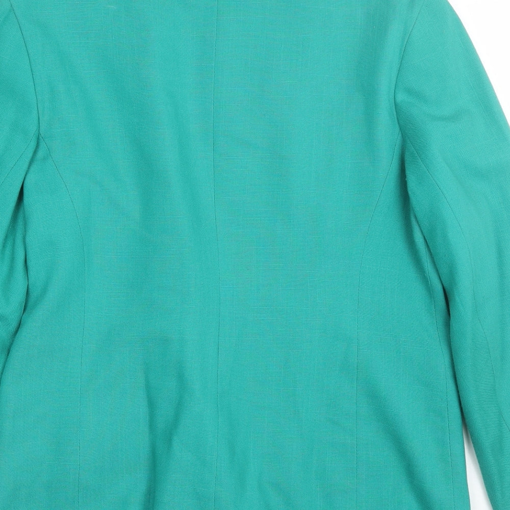 Compliments Womens Green Jacket Suit Size 16