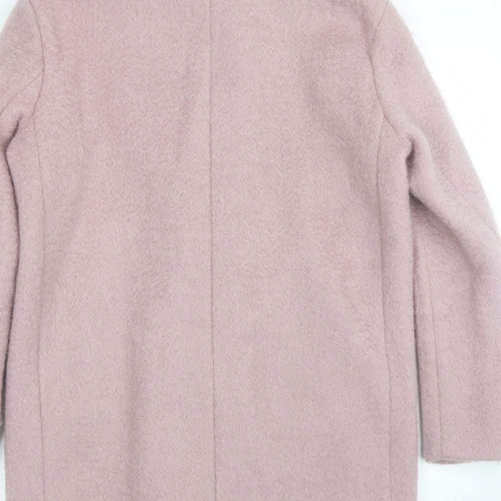 H&M Womens Pink Trench Coat Coat Size 4
