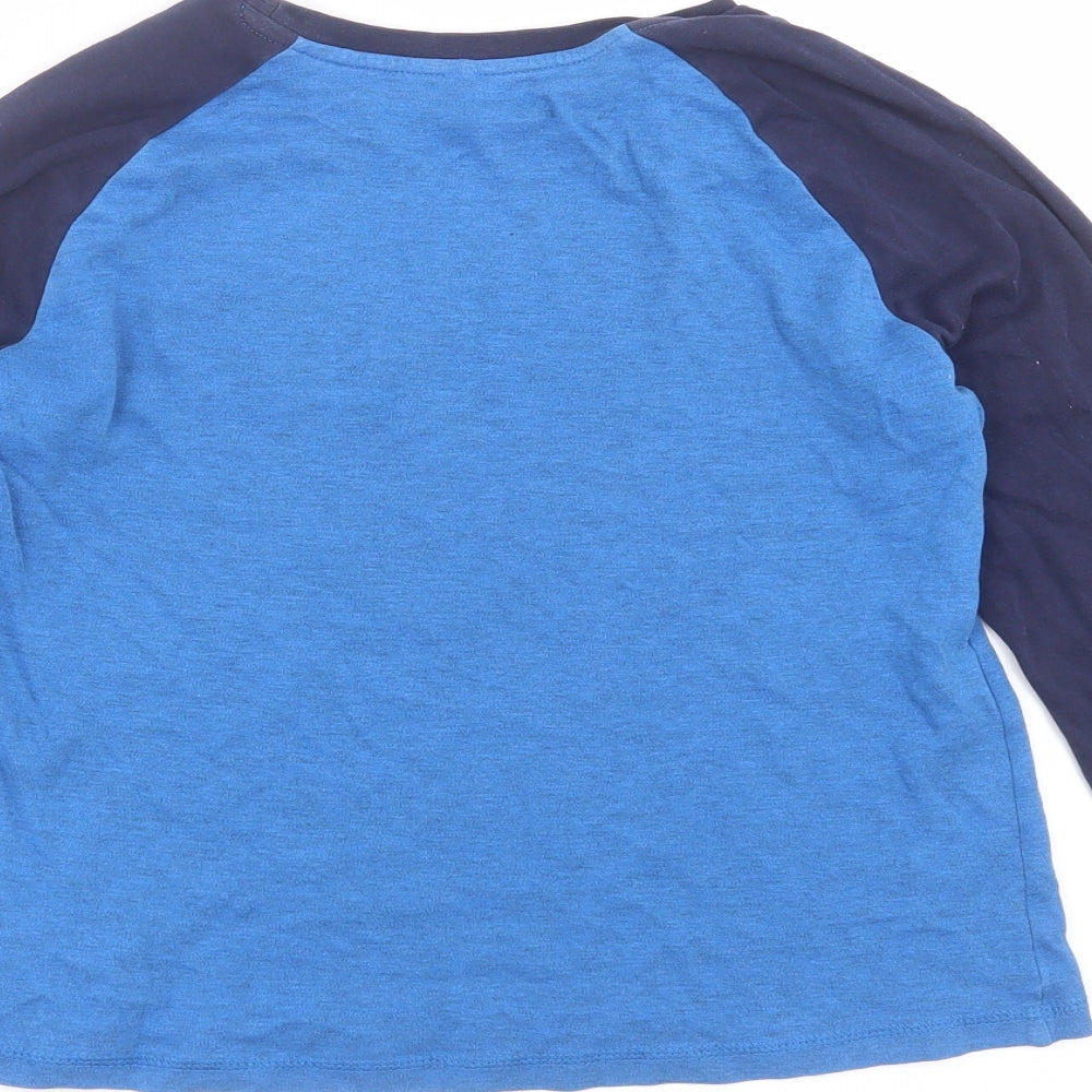 George Boys Blue Solid Pyjama Top Size 11-12 Years