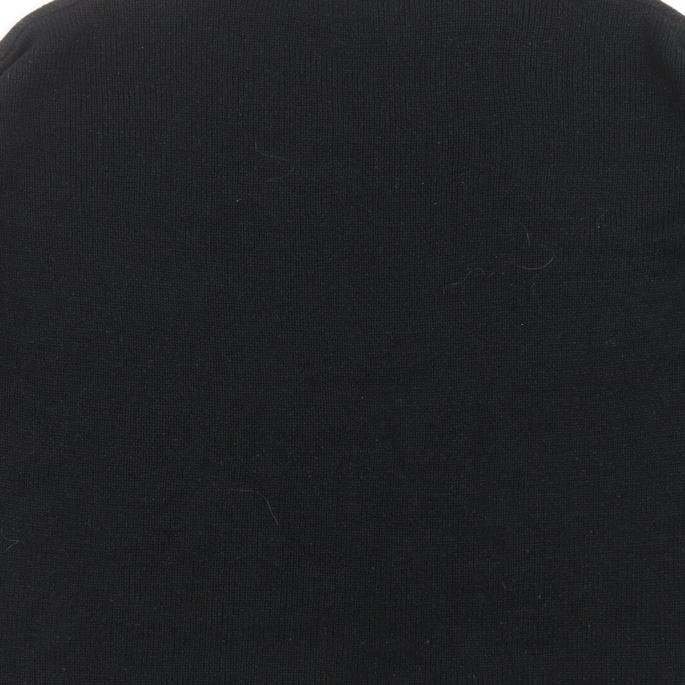 Divided by H&M Womens Black Knit Pullover Jumper Size M - side splits