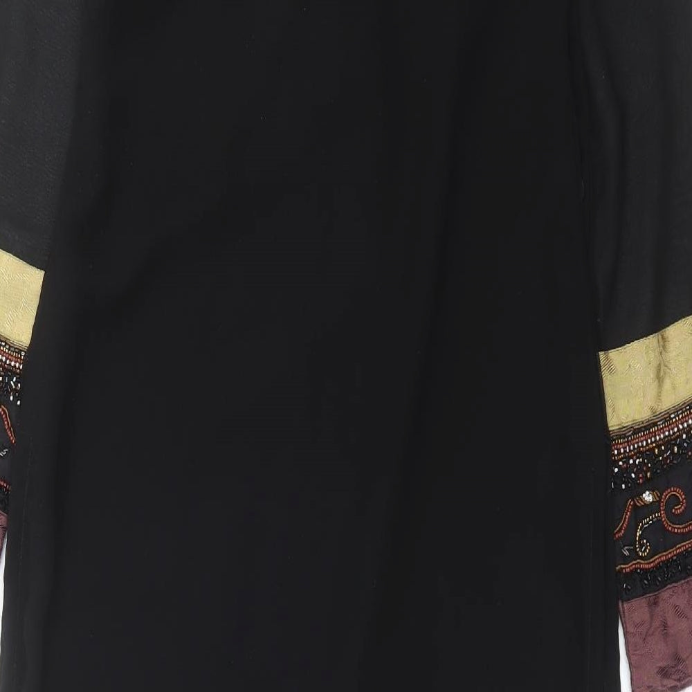 suits me Womens Black Shift Size XS - beaded