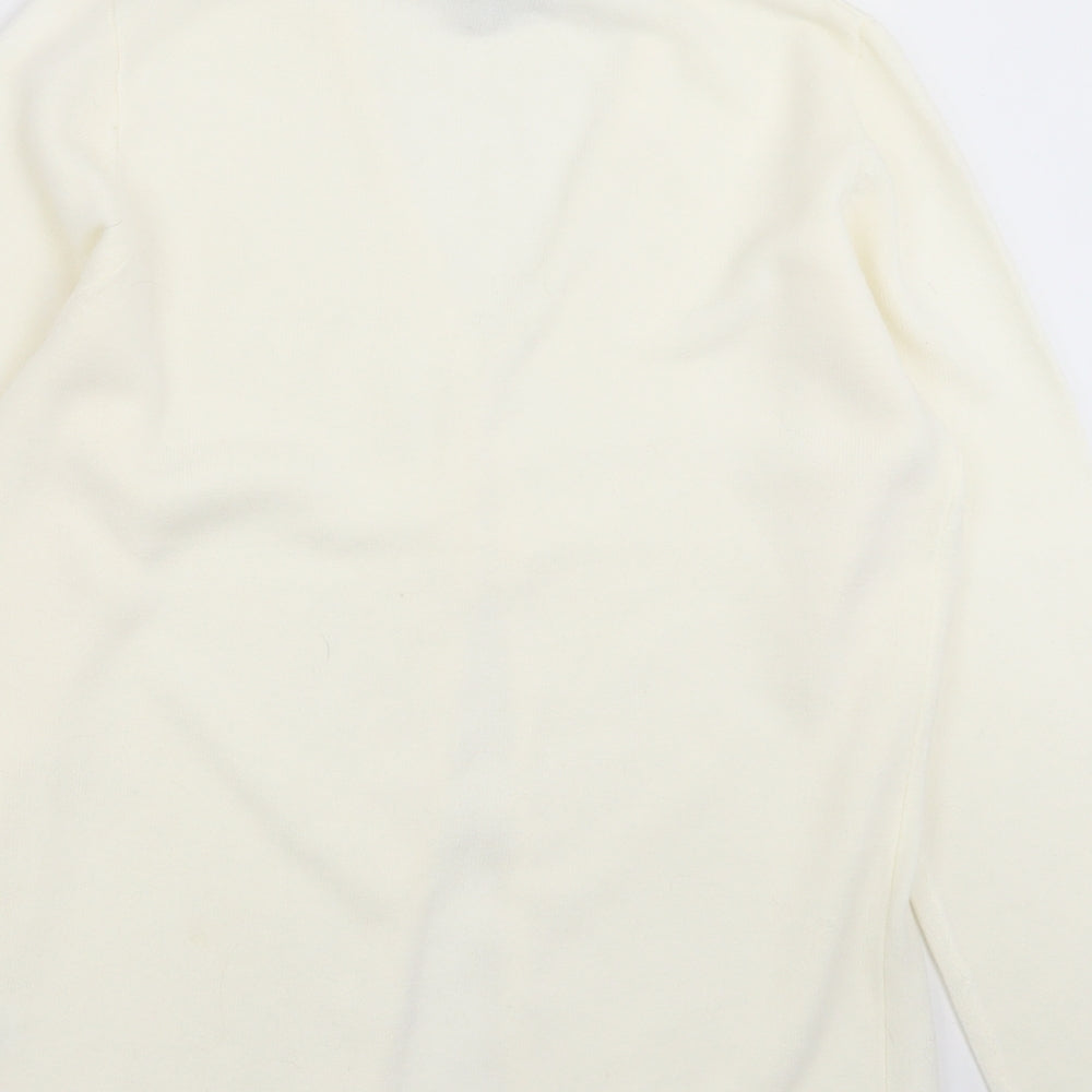 B Womens Yellow Knit Cardigan Jumper Size 10