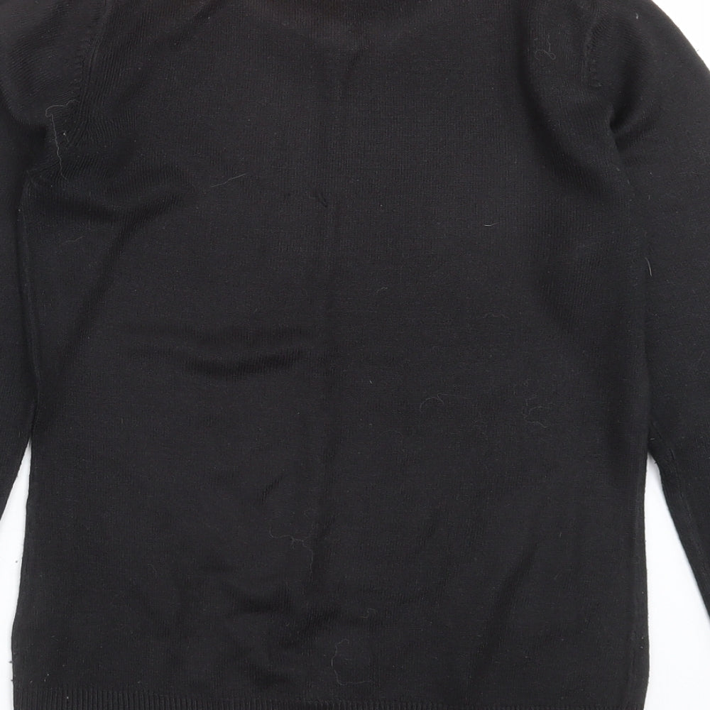 Key West Womens Black Knit Pullover Jumper Size 12