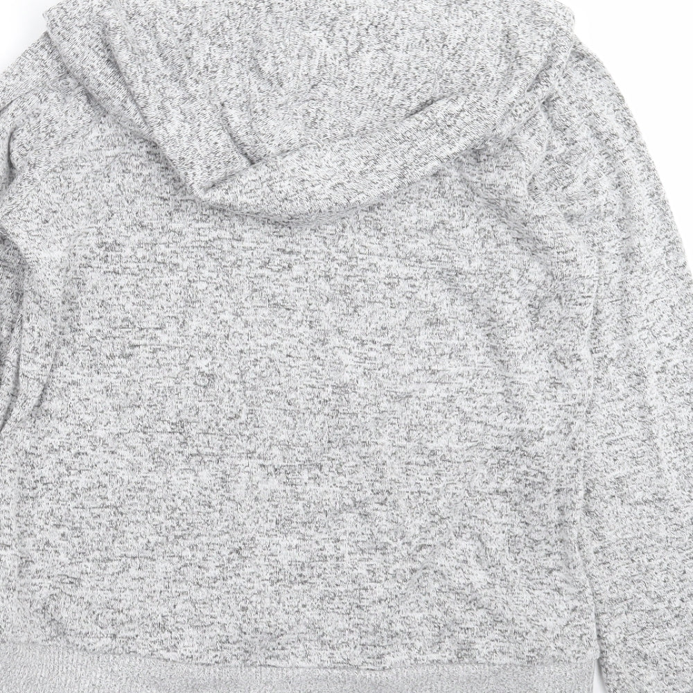 NEXT Womens Grey Knit Pullover Hoodie Size S