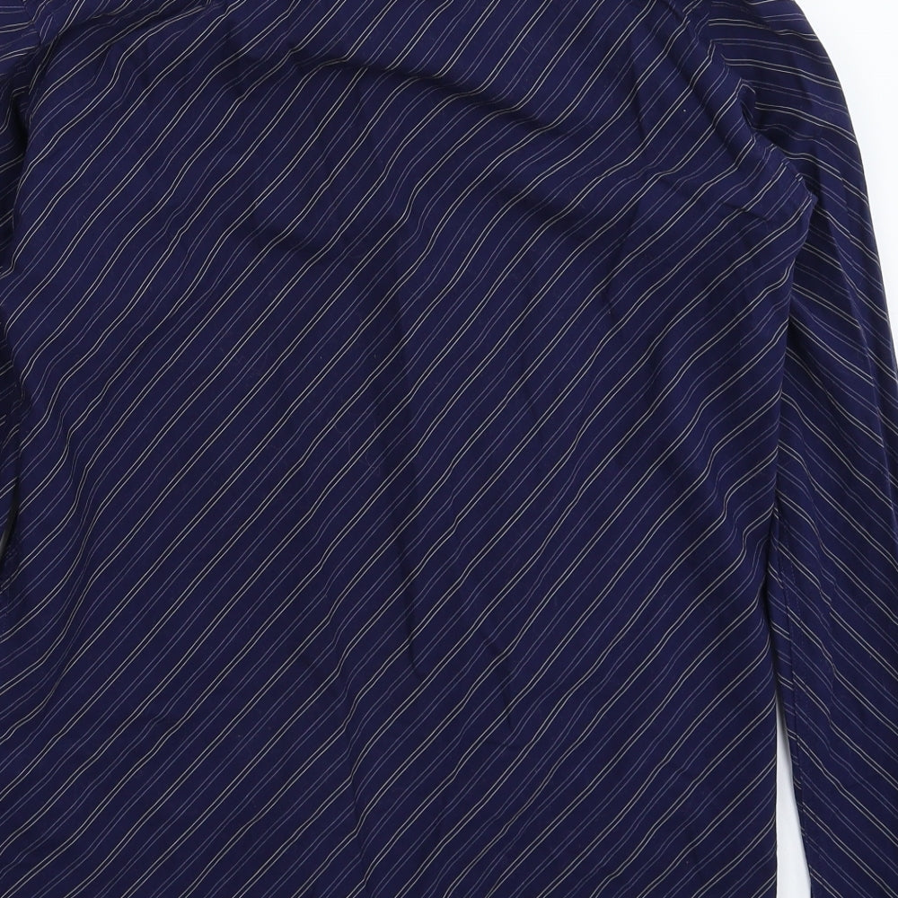 Burton Mens Blue Striped Dress Shirt Size S