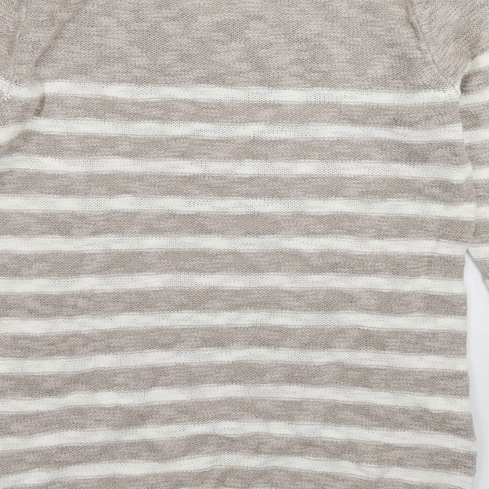 Old Navy Womens Grey Striped Knit Pullover Jumper Size S