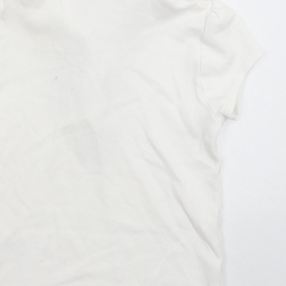 George Boys White Basic Polo Size 6-7 Years