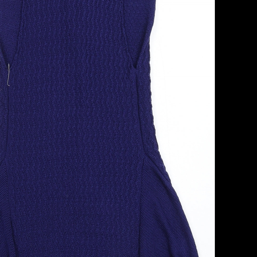 Savoir Womens Blue Knit Cardigan Jumper Size 10