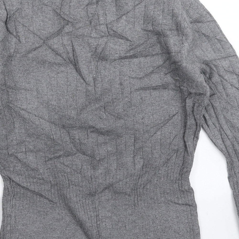 Marks & Spencer Womens Grey Knit Pullover Jumper Size 8
