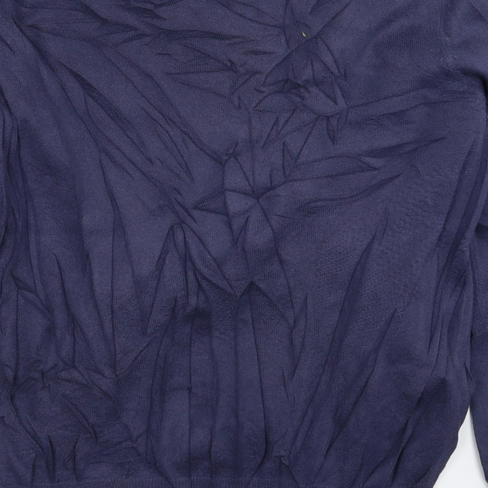NEXT Mens Blue Check Knit Pullover Jumper Size M