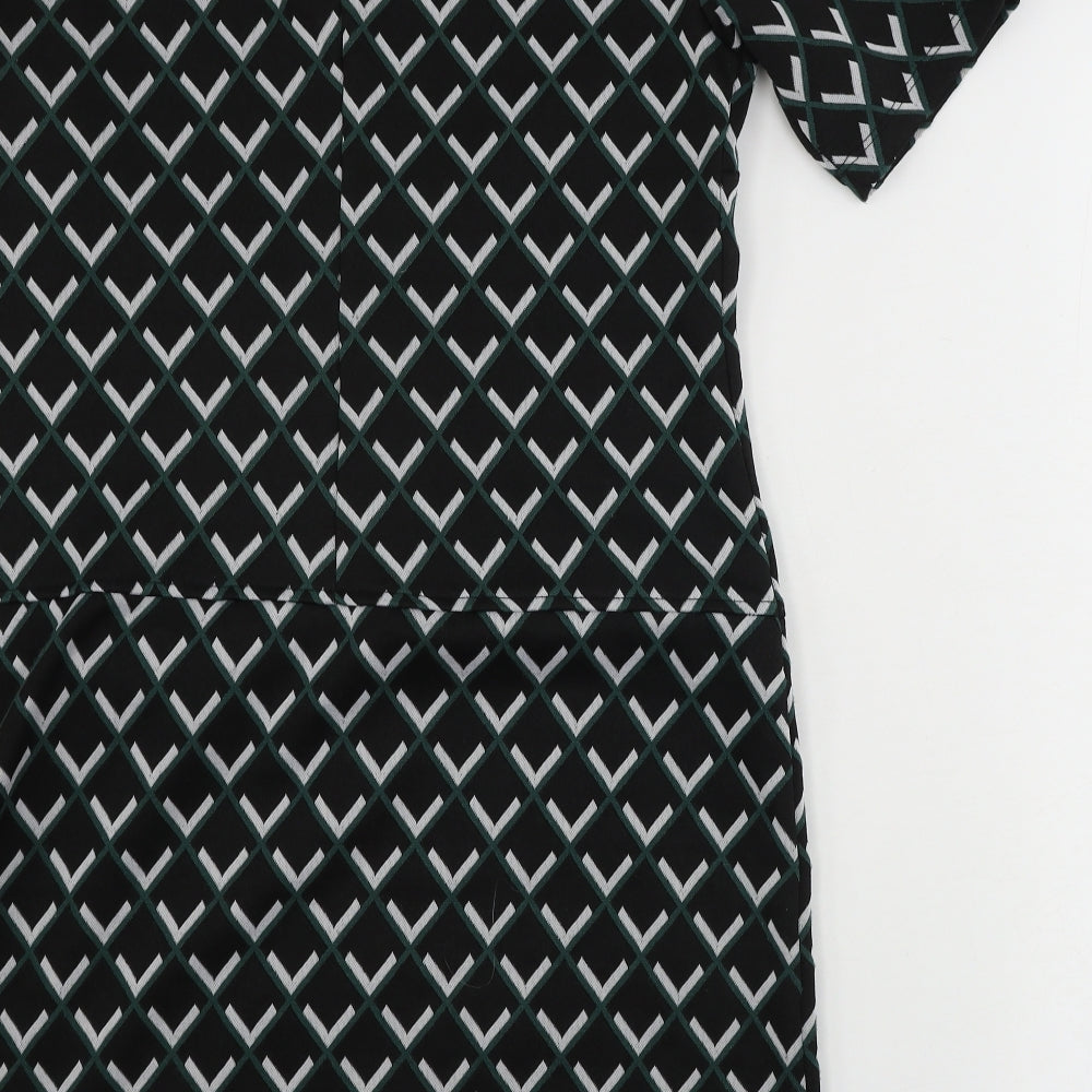 Dorothy Perkins Womens Black Geometric Bodycon Size 8
