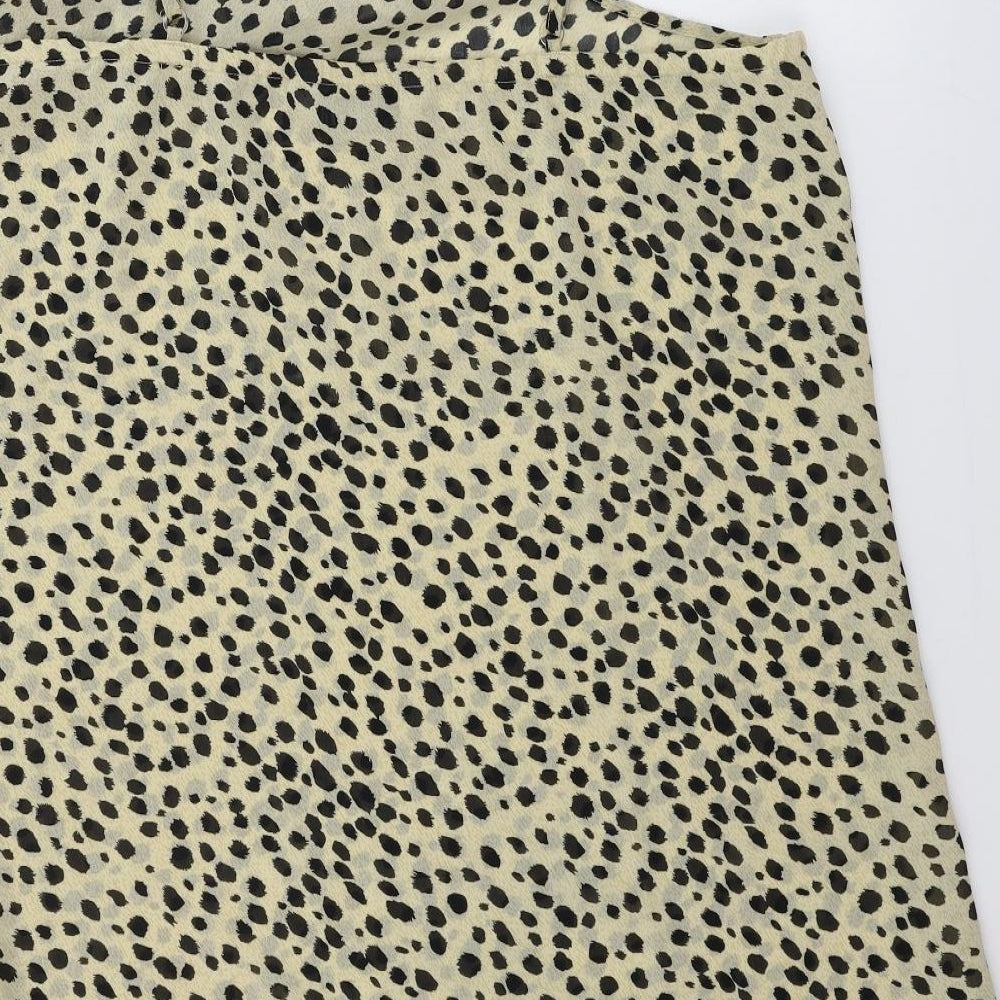 in bellezza Womens Beige Animal Print Basic Blouse Size 20