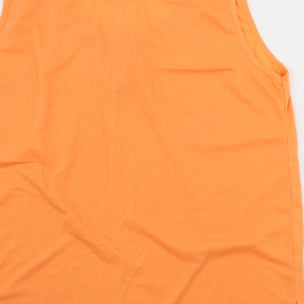 new model Womens Orange Basic Tank Size XL