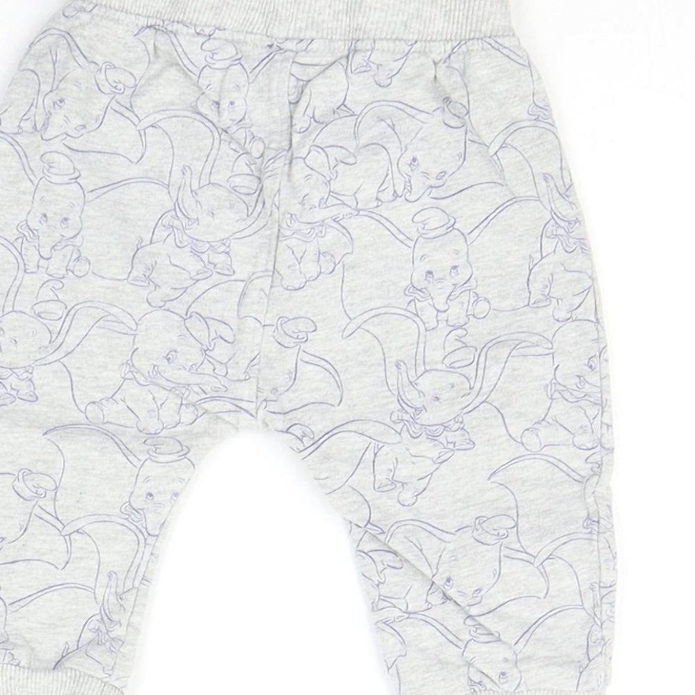 George Baby Grey Geometric Jogger Trousers Size 3-6 Months