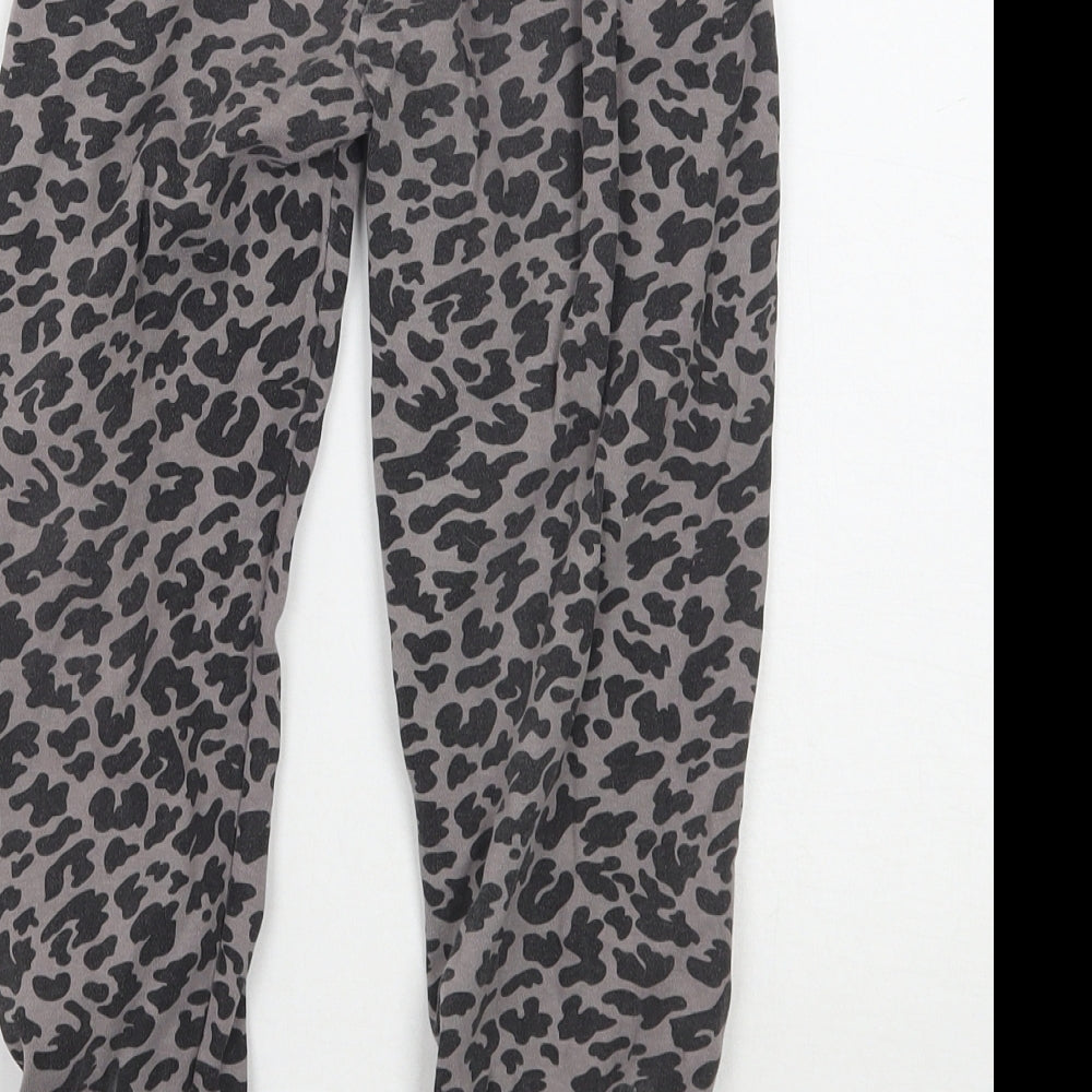 Lily & dan Girls Grey Animal Print Pyjama Pants Size 5-6 Years