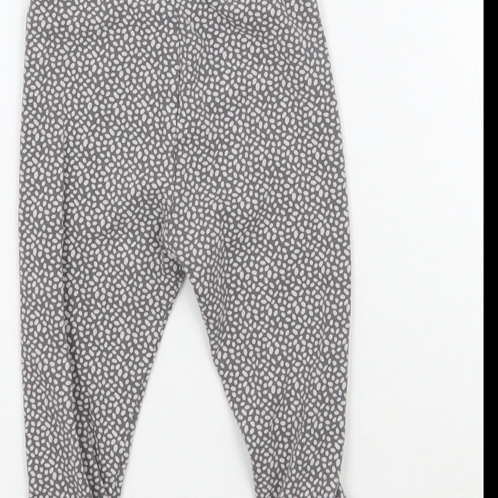 NEXT Girls Grey Geometric Capri Leggings Size 6-9 Months