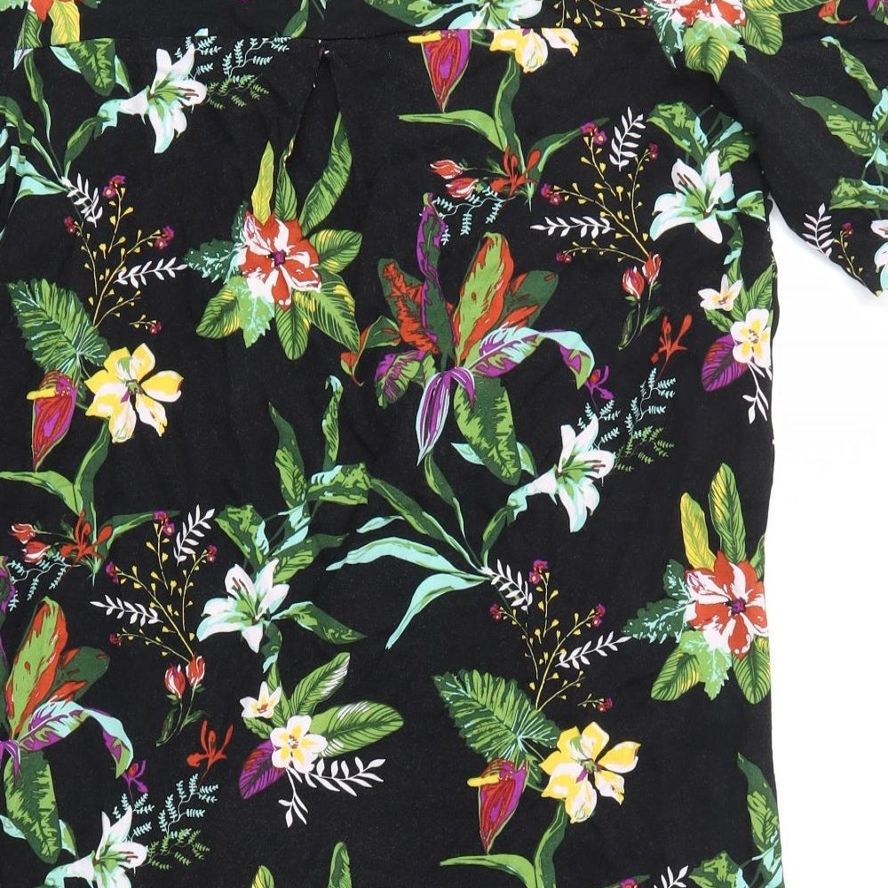 true SPIRIT Womens Multicoloured Floral Shirt Dress Size M