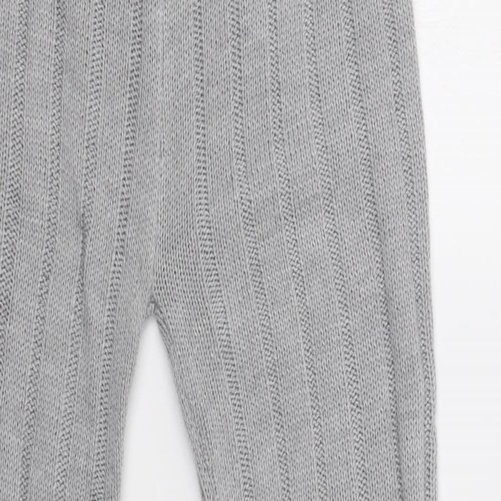 PRETTYLITTLETHING Womens Grey Solid Lounge Pants Size M