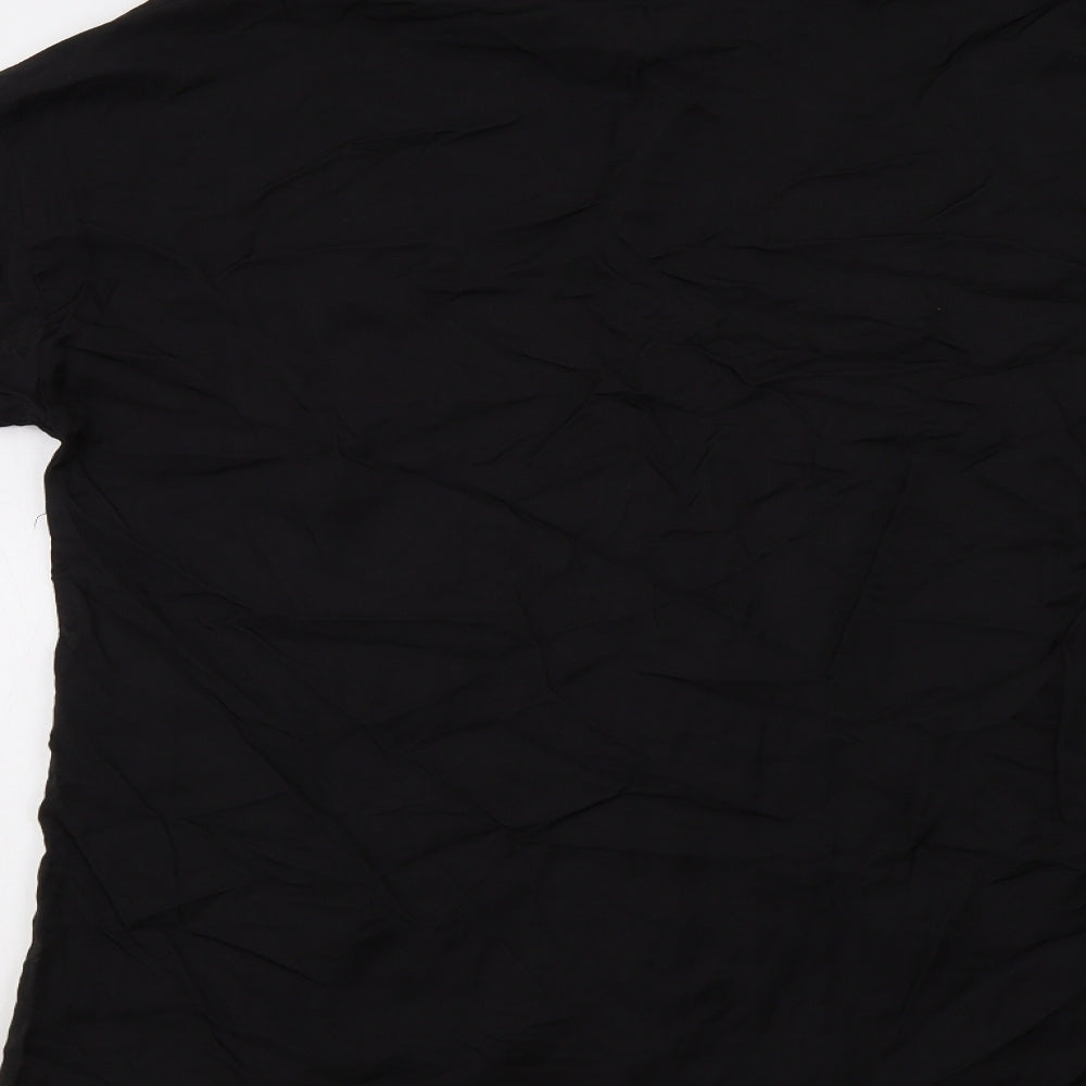 SheIn Womens Black Tunic Button-Up Size 8