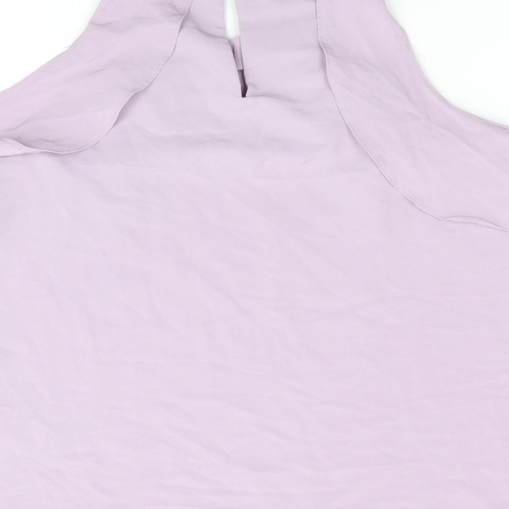 New Look Womens Purple Camisole Blouse Size 12 - Cut out shoulders