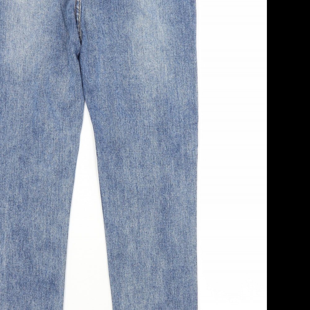 Preworn Womens Blue Straight Jeans Size L L26 in