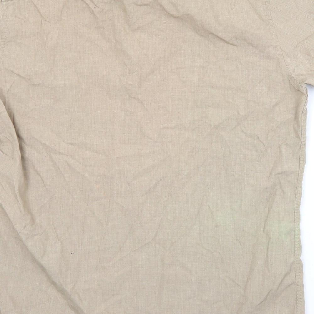 Topman Mens Brown Button-Up Size M