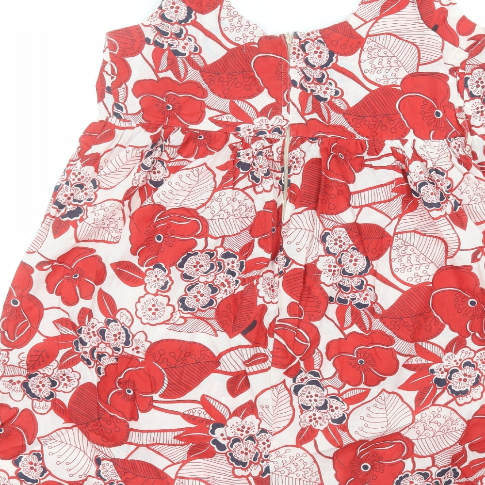 New Look Womens White Floral A-Line Size 12