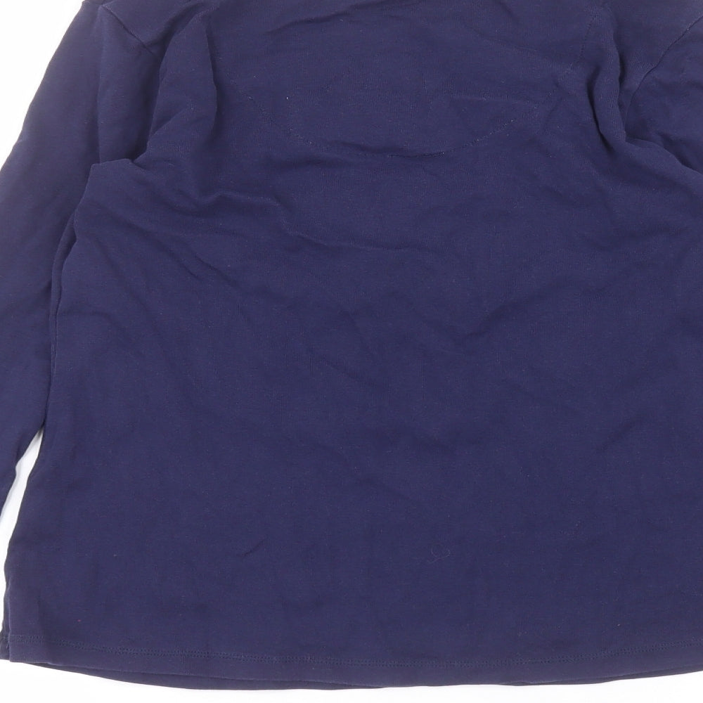 Camille Womens Blue Basic T-Shirt Size 10