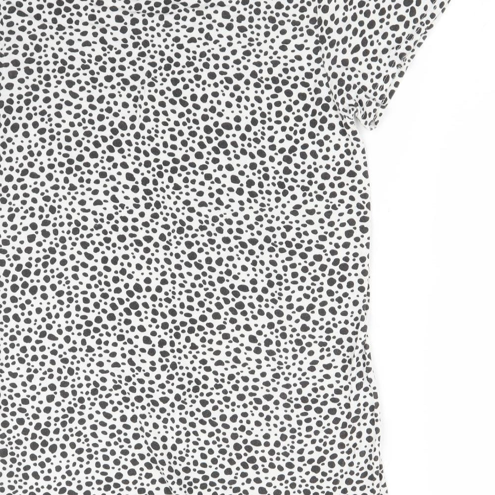 PRETTYLITTLETHING Womens Multicoloured Animal Print Basic T-Shirt Size 8