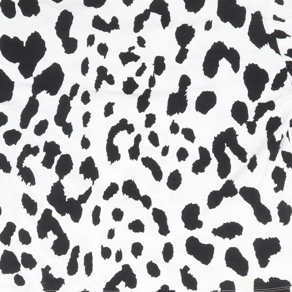 ASOS Womens Multicoloured Animal Print Basic T-Shirt Size 8