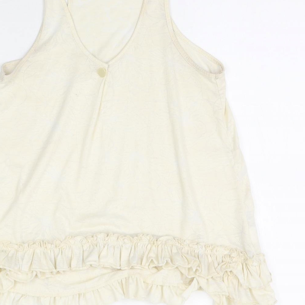 River Island Womens Ivory Floral Basic Blouse Size 14