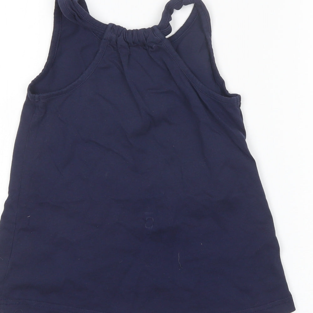 Nutmeg Girls Blue Basic Tank Size 7-8 Years