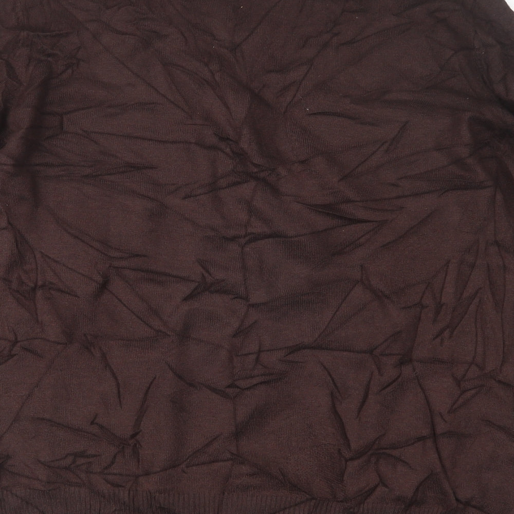 Casamia Womens Brown Animal Print Knit Pullover Jumper Size L