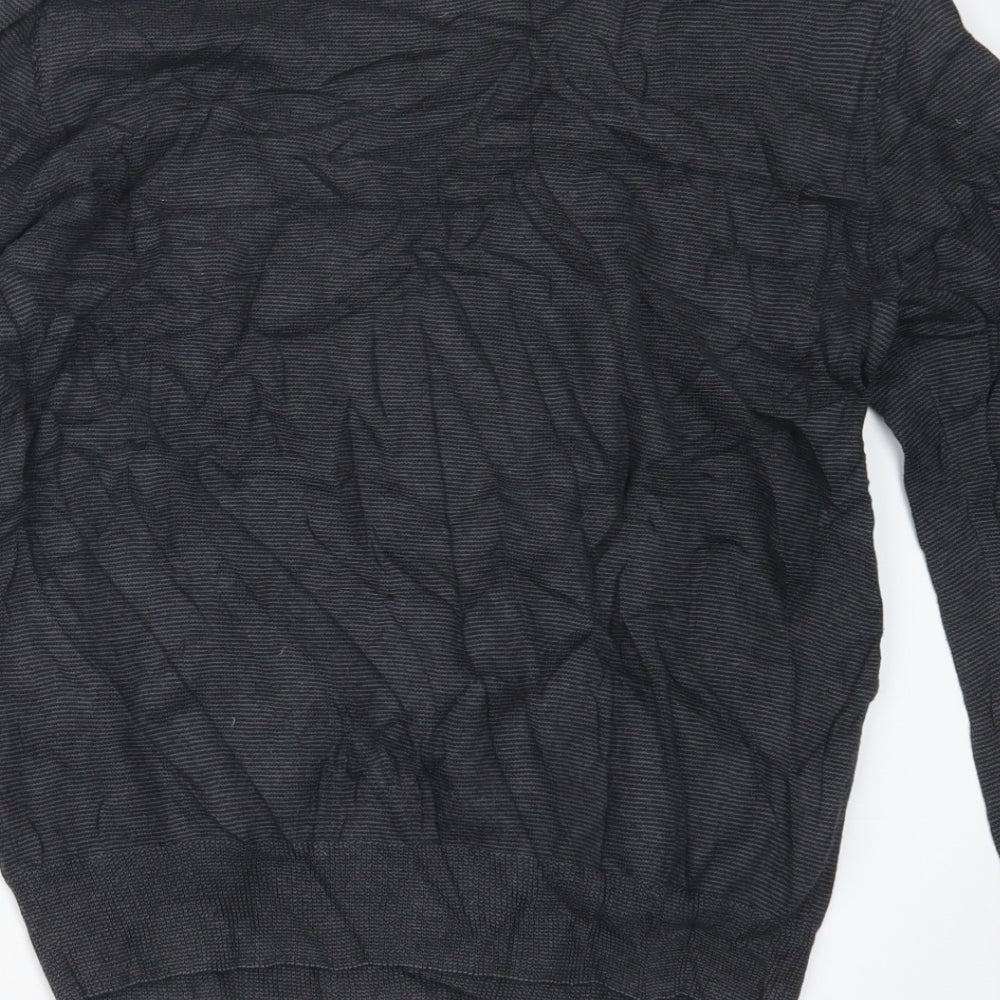 Perry Ellis Mens Grey Knit Pullover Jumper Size S