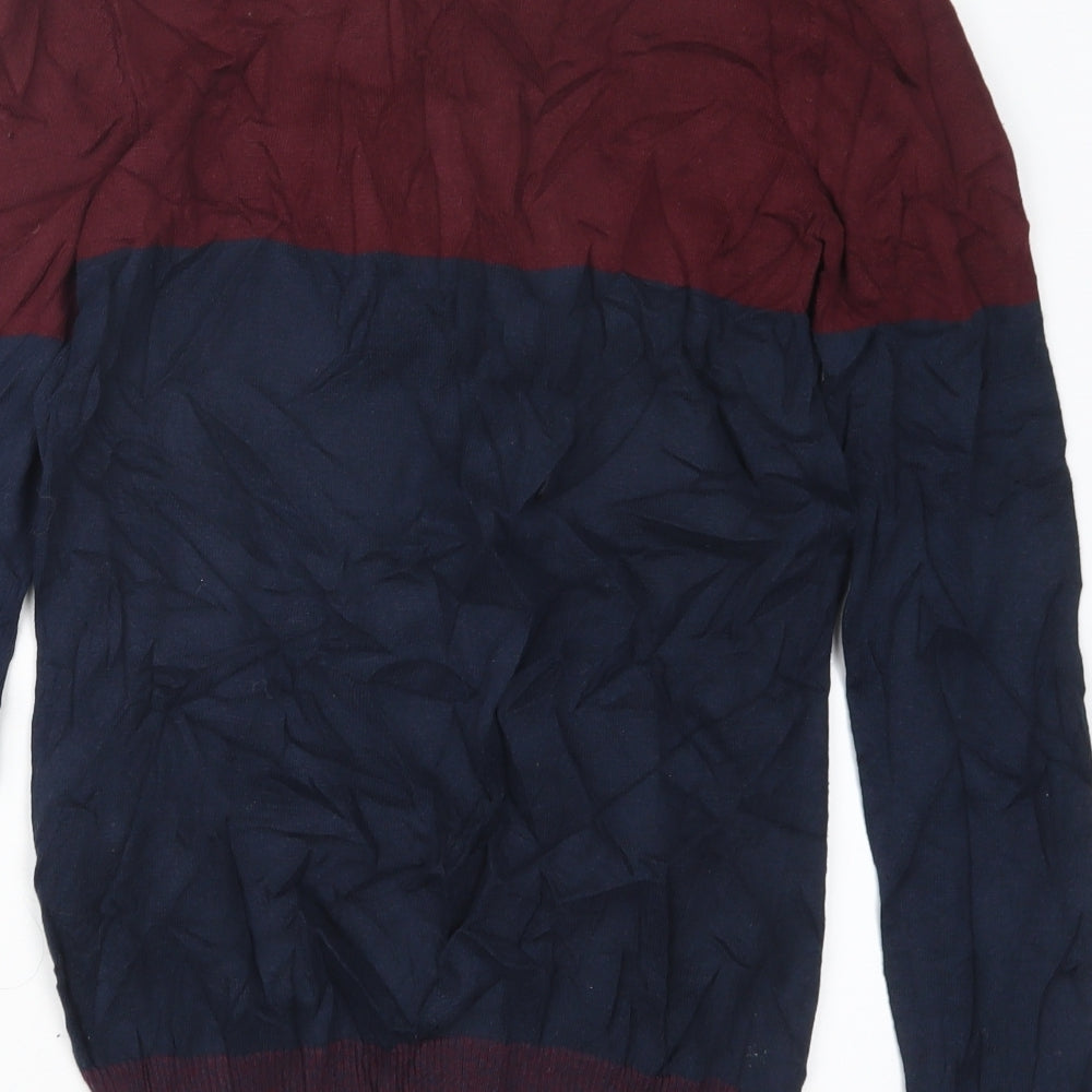Your Turn Mens Blue Knit Pullover Jumper Size S