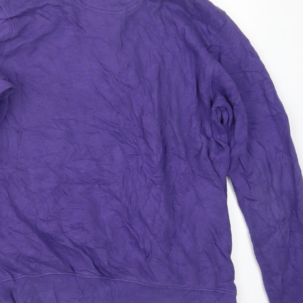 Charles River Apparel Womens Purple Pullover Sweatshirt Size 2XS