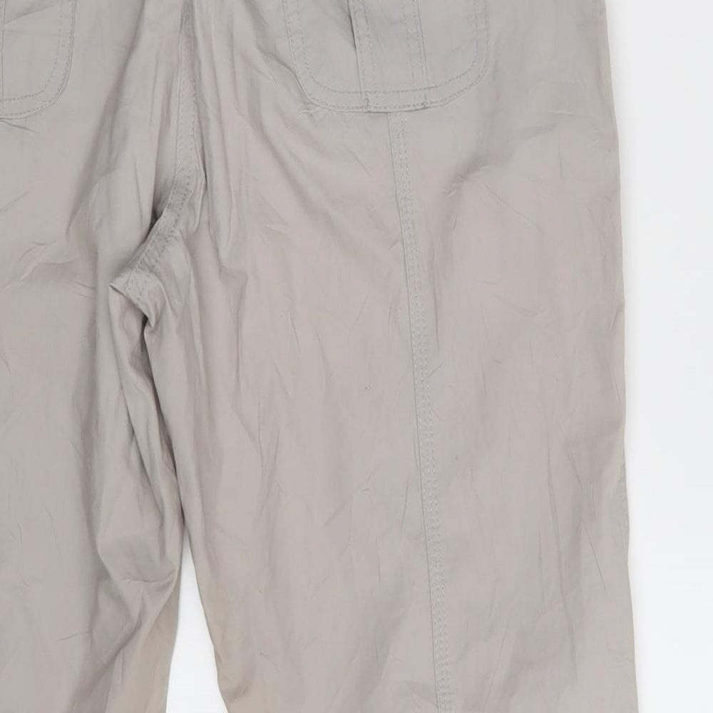 Bexleys Womens Grey Cropped Trousers Size 34 in L21 in