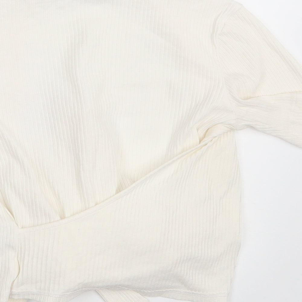 Zara Womens Ivory Pullover Sweatshirt Size S