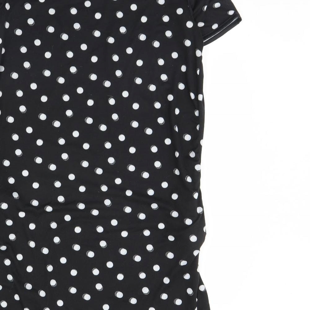 Paraphrase Womens Black Polka Dot Mini Size S