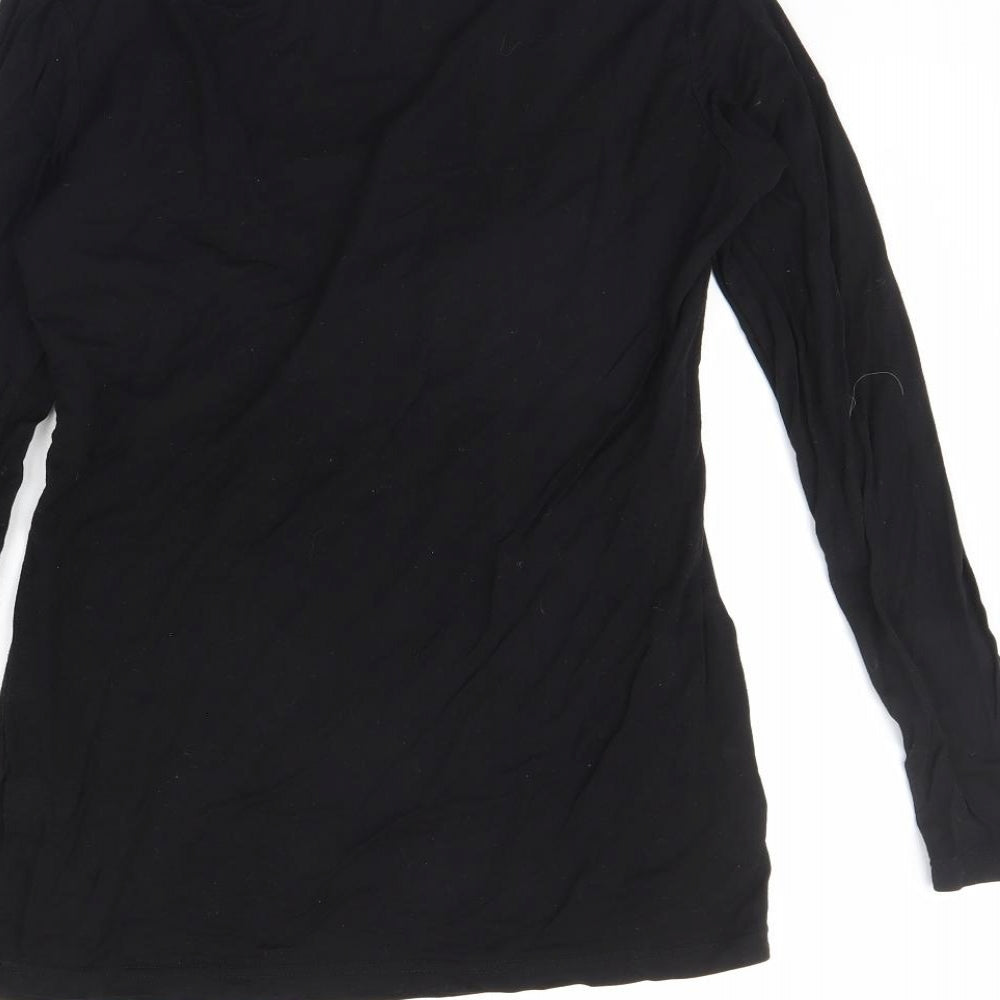 Small show Womens Black Basic T-Shirt Size S