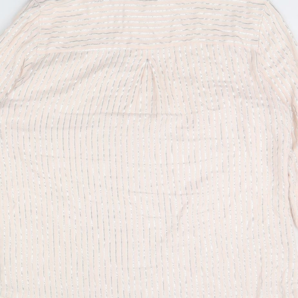 Bonmarché Womens Pink Striped Basic Button-Up Size 18